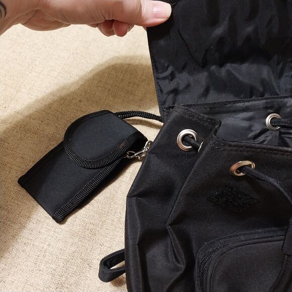 NWT Unbranded backpack black red white colorblock shoulder bag purse Preppy - Picture 3 of 9